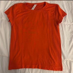 lululemon athletica Bright Orange Short Sleeve Performance Tee